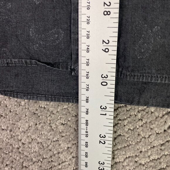 Ralph Lauren Slim Fit Button Down Shirt Men's XL Charcoal Gray Paisley - Picture 7 of 10